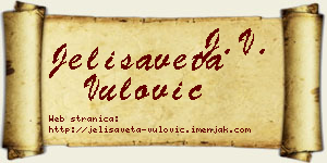 Jelisaveta Vulović vizit kartica
